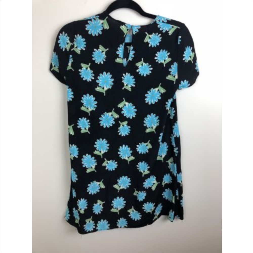 [Zara Trafaluc] Floral Blouse Dress Short Sleeve - Picture 2 of 5